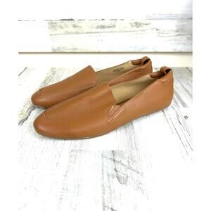 Talbots Women 10 Tan Jessie Gore Nappa Leather Slip-On Driving casual Loafer NEW